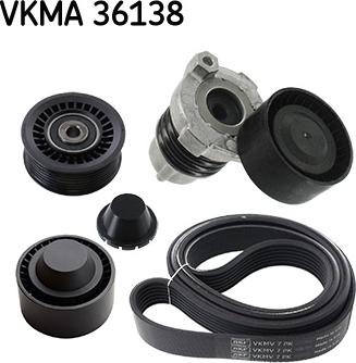 SKF VKMA 36138 - Поликлиновый ременный комплект autospares.lv