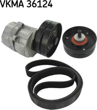 SKF VKMA 36124 - Поликлиновый ременный комплект autospares.lv