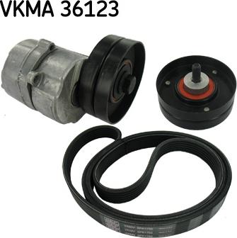SKF VKMA 36123 - Поликлиновый ременный комплект autospares.lv