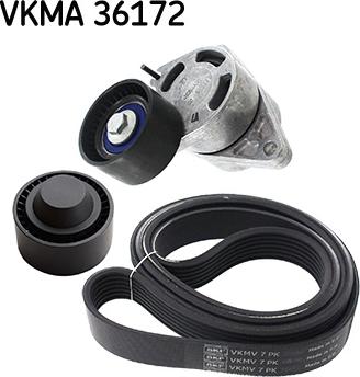 SKF VKMA 36172 - Поликлиновый ременный комплект autospares.lv