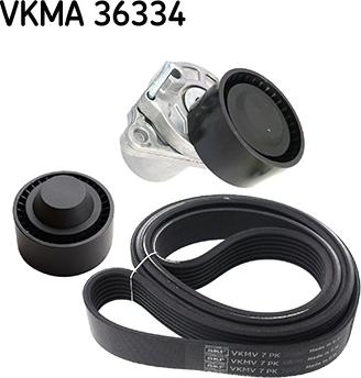 SKF VKMA 36334 - Поликлиновый ременный комплект autospares.lv