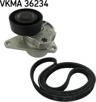 SKF VKMA 36234 - Поликлиновый ременный комплект autospares.lv