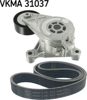 SKF VKMA 31037 - Поликлиновый ременный комплект autospares.lv