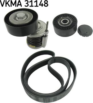 SKF VKMA 31148 - Поликлиновый ременный комплект autospares.lv
