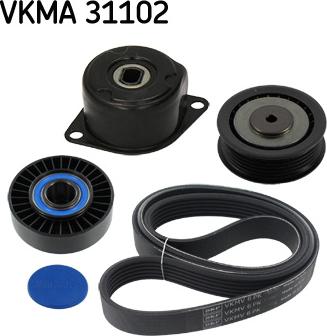 SKF VKMA 31102 - Поликлиновый ременный комплект autospares.lv