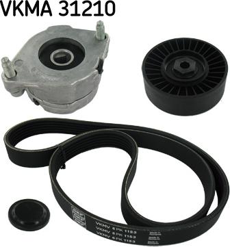SKF VKMA 31210 - Поликлиновый ременный комплект autospares.lv