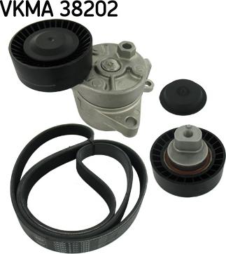 SKF VKMA 38202 - Поликлиновый ременный комплект autospares.lv