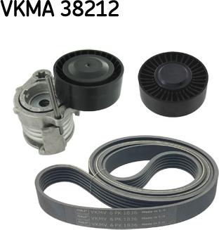 SKF VKMA 38212 - Поликлиновый ременный комплект autospares.lv