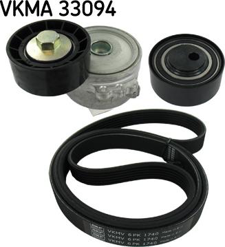 SKF VKMA 33094 - Поликлиновый ременный комплект autospares.lv