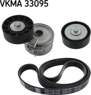 SKF VKMA 33095 - Поликлиновый ременный комплект autospares.lv