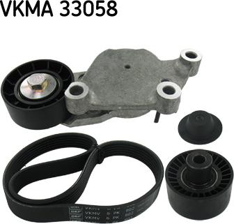 SKF VKMA 33058 - Поликлиновый ременный комплект autospares.lv