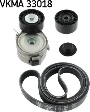 SKF VKMA 33018 - Поликлиновый ременный комплект autospares.lv