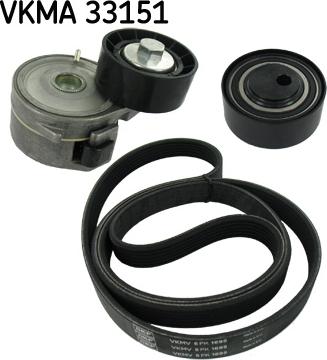 SKF VKMA 33151 - Поликлиновый ременный комплект autospares.lv