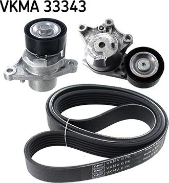 SKF VKMA 33343 - Поликлиновый ременный комплект autospares.lv