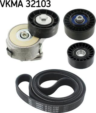 SKF VKMA 32103 - Поликлиновый ременный комплект autospares.lv