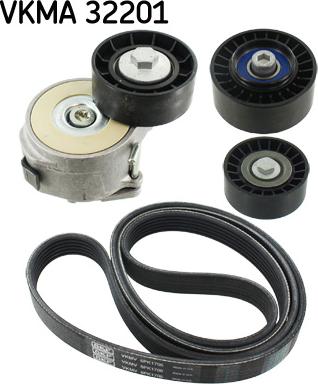 SKF VKMA 32201 - Поликлиновый ременный комплект autospares.lv