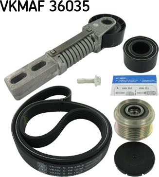SKF VKMAF 36035 - Поликлиновый ременный комплект autospares.lv
