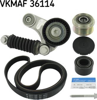 SKF VKMAF 36114 - Поликлиновый ременный комплект autospares.lv