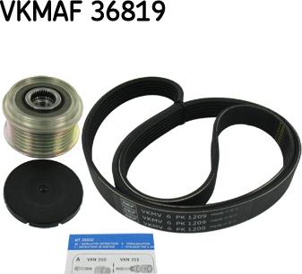 SKF VKMAF 36819 - Поликлиновый ременный комплект autospares.lv