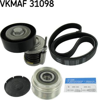 SKF VKMAF 31098 - Поликлиновый ременный комплект autospares.lv