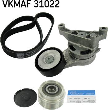 SKF VKMAF 31022 - Поликлиновый ременный комплект autospares.lv