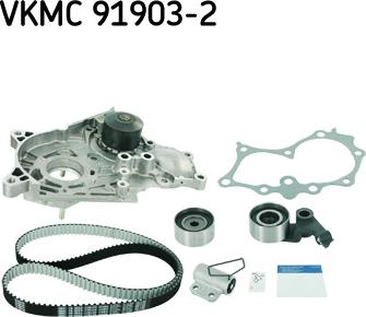 SKF VKMC 91903-2 - Водяной насос + комплект зубчатого ремня ГРМ autospares.lv