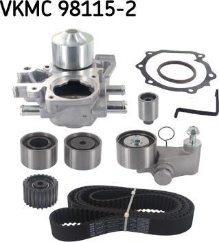 SKF VKMC 98115-2 - Водяной насос + комплект зубчатого ремня ГРМ autospares.lv