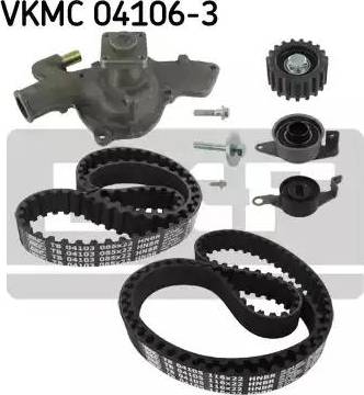 SKF VKMC 04106-3 - Водяной насос + комплект зубчатого ремня ГРМ autospares.lv