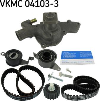 SKF VKMC 04103-3 - Водяной насос + комплект зубчатого ремня ГРМ autospares.lv