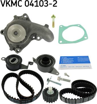 SKF VKMC 04103-2 - Водяной насос + комплект зубчатого ремня ГРМ autospares.lv