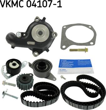 SKF VKMC 04107-1 - Водяной насос + комплект зубчатого ремня ГРМ autospares.lv