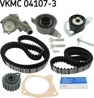 SKF VKMC 04107-3 - Водяной насос + комплект зубчатого ремня ГРМ autospares.lv