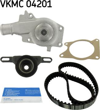 SKF VKMC 04201 - Водяной насос + комплект зубчатого ремня ГРМ autospares.lv