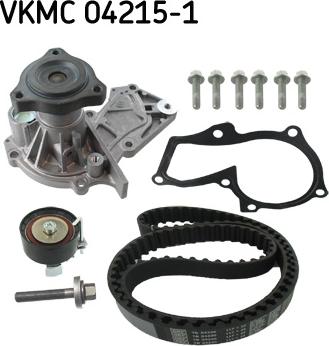 SKF VKMC 04215-1 - Водяной насос + комплект зубчатого ремня ГРМ autospares.lv