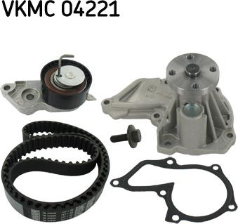 SKF VKMC 04221 - Водяной насос + комплект зубчатого ремня ГРМ autospares.lv