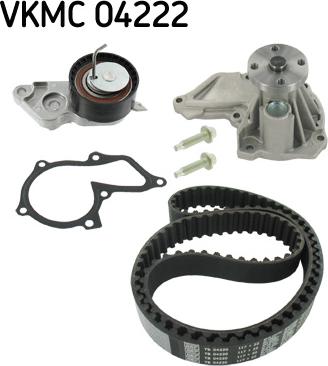 SKF VKMC 04222 - Водяной насос + комплект зубчатого ремня ГРМ autospares.lv