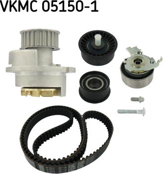 SKF VKMC 05150-1 - Водяной насос + комплект зубчатого ремня ГРМ autospares.lv