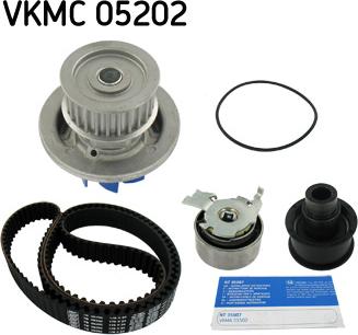 SKF VKMC 05202 - Водяной насос + комплект зубчатого ремня ГРМ autospares.lv