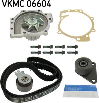 SKF VKMC 06604 - Водяной насос + комплект зубчатого ремня ГРМ autospares.lv