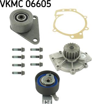 SKF VKMC 06605 - Водяной насос + комплект зубчатого ремня ГРМ autospares.lv