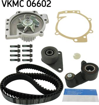 SKF VKMC 06602 - Водяной насос + комплект зубчатого ремня ГРМ autospares.lv