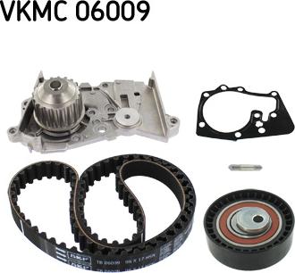 SKF VKMC 06009 - Водяной насос + комплект зубчатого ремня ГРМ autospares.lv