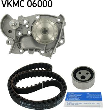 SKF VKMC 06000 - Водяной насос + комплект зубчатого ремня ГРМ autospares.lv