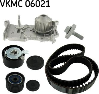 SKF VKMC 06021 - Водяной насос + комплект зубчатого ремня ГРМ autospares.lv