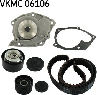 SKF VKMC 06106 - Водяной насос + комплект зубчатого ремня ГРМ autospares.lv