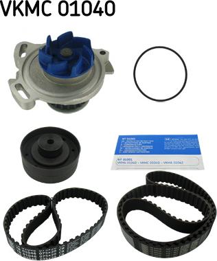 SKF VKMC 01040 - Водяной насос + комплект зубчатого ремня ГРМ autospares.lv