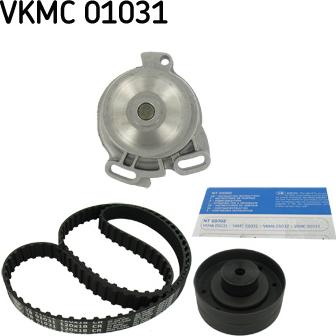 SKF VKMC 01031 - Водяной насос + комплект зубчатого ремня ГРМ autospares.lv