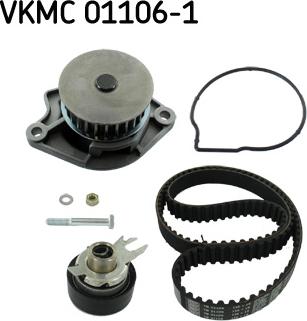 SKF VKMC 01106-1 - Водяной насос + комплект зубчатого ремня ГРМ autospares.lv
