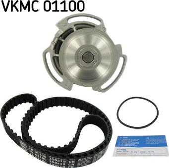 SKF VKMC 01100 - Водяной насос + комплект зубчатого ремня ГРМ autospares.lv