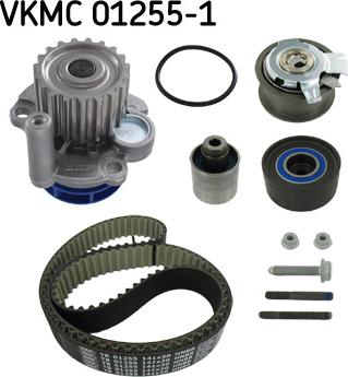 SKF VKMC 01255-1 - Водяной насос + комплект зубчатого ремня ГРМ autospares.lv
